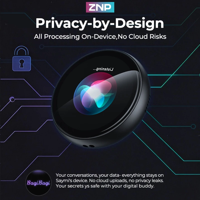 Ultra-thin AI Voice Translator ZNP Z01 Instant Professional Portable Magnetic Smart Voice Translation Display Touch Control