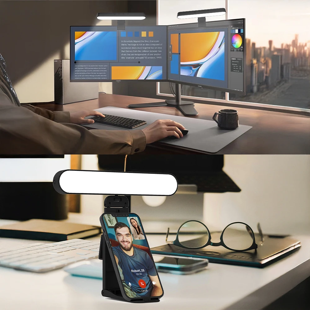 Video Conference Light Computer Light For Video Conferencing Video Call Lighting Adjustable Brightness Live Stream Light Phone