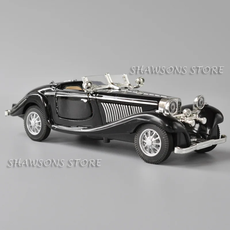 Maßstab 1:28 Diecast Modell Spielzeug 500K Klassische Vintage Auto Pull Zurück Miniatur Replik Mit Sound & Licht