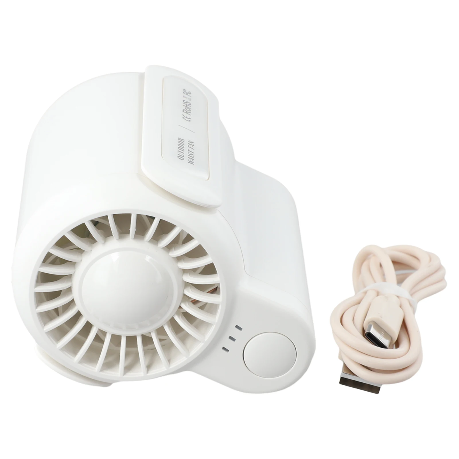Outdoor Cooling Travel Air Flow 91*73*92.5mm Portable Waist Fan Dual Function Portable Fan Waist-Mounted Cooling