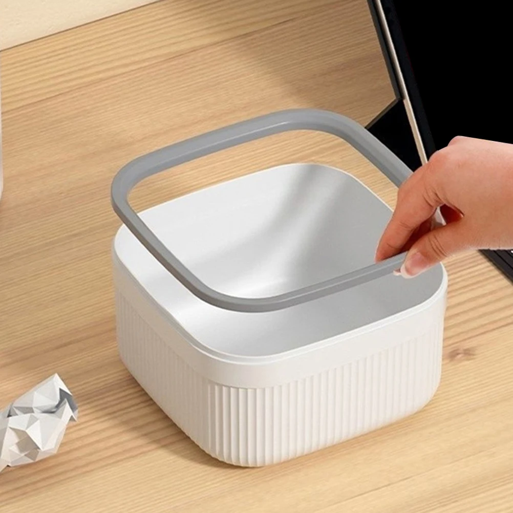 

2Pcs Mini Desktop Waste Bin Large Open Trash Container for Desk Kitchen Table Organizer Desk Mini Trash Can
