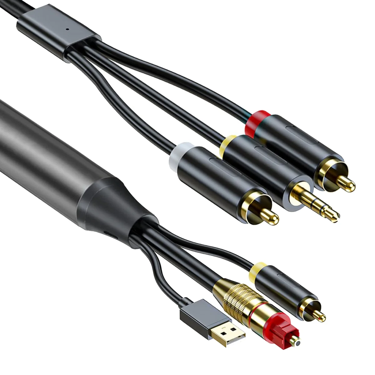 Digital to Analog Audio Conversion Cable, Digital SPDIF/Optical & Coaxial to Analog L/R RCA Audio Cable for Xbox/PS5/TV