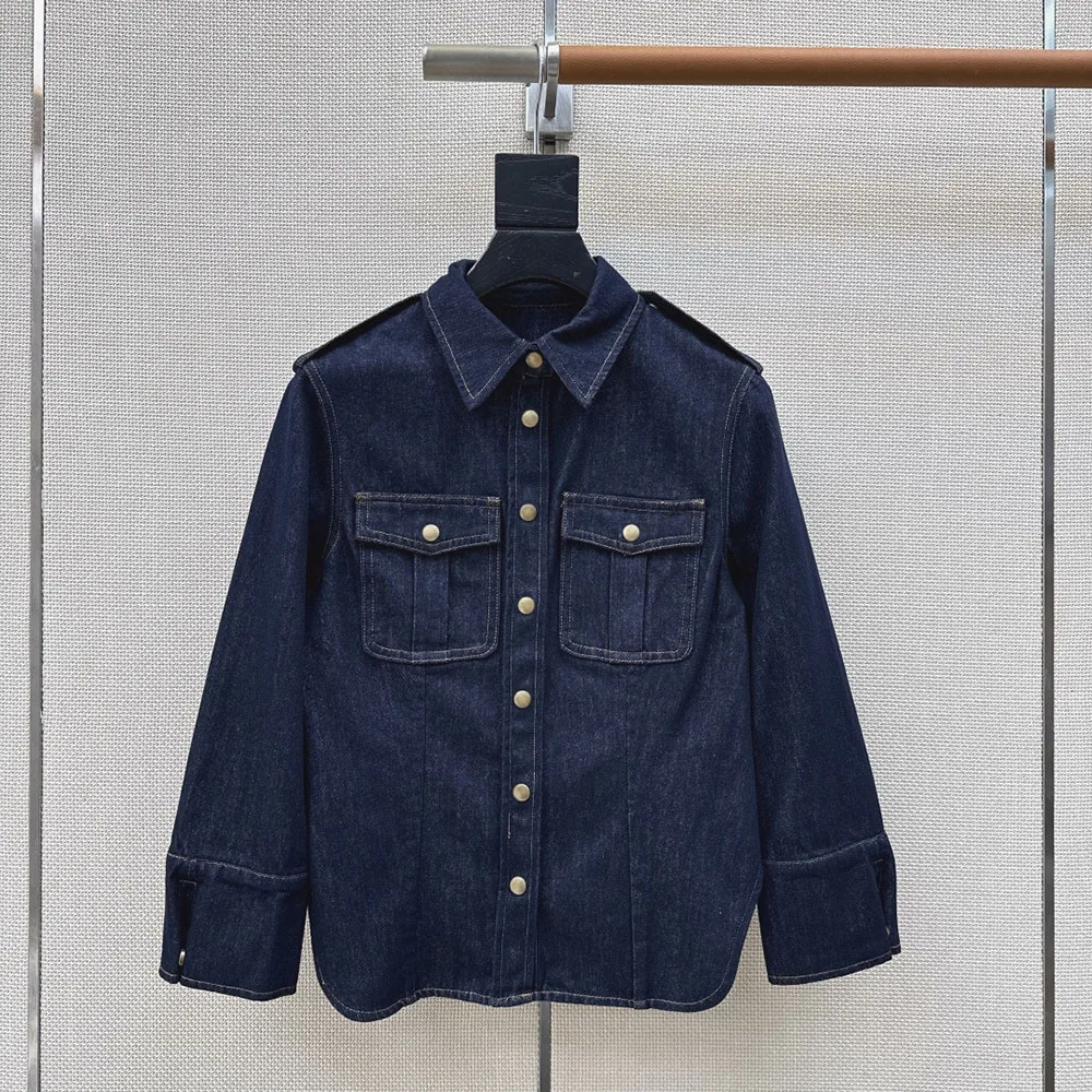 

Высококачественный женский джинсовый блейзер весна 2026, повседневный и модный, с ноткой элегантности xy2641018