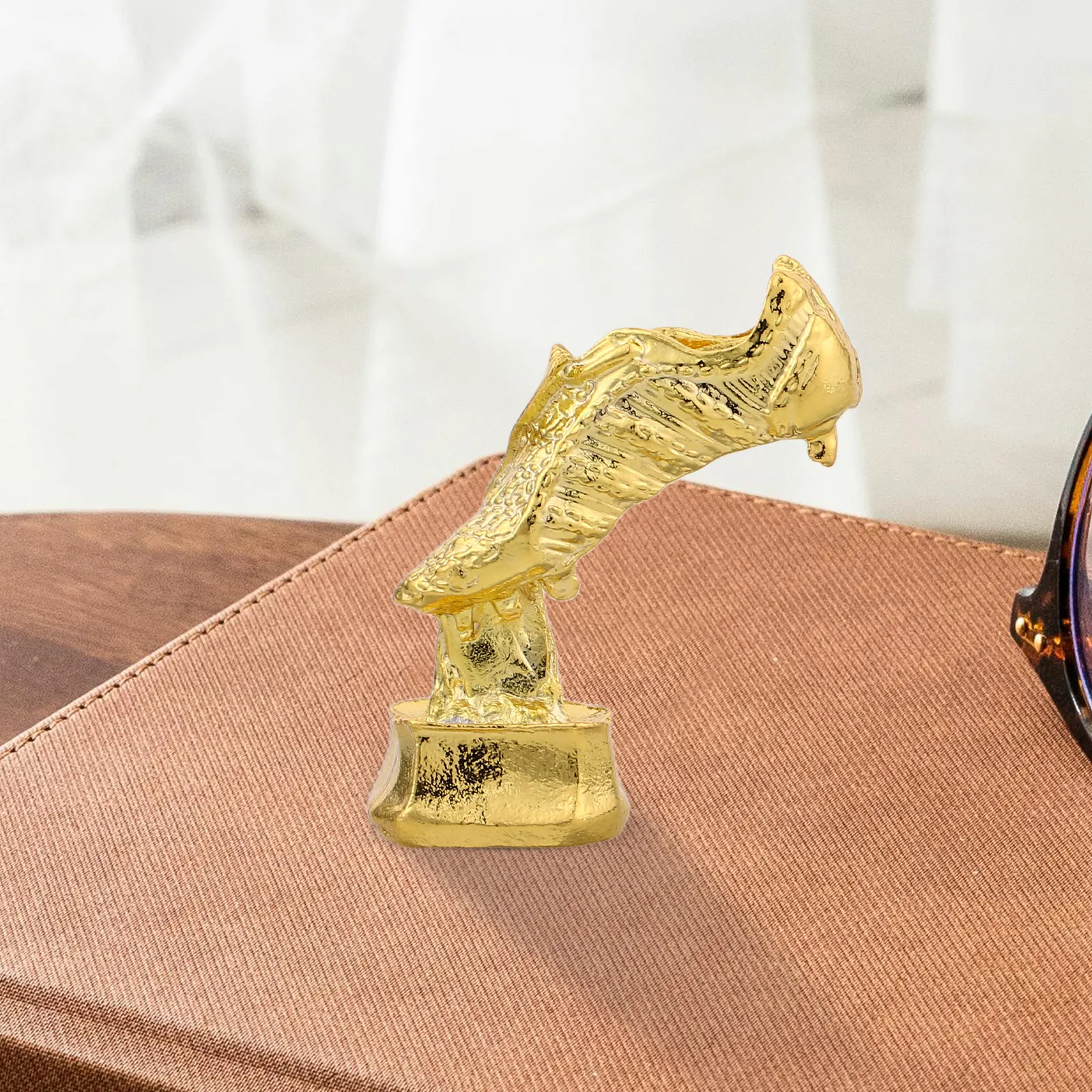 Soccer Trophies Figurine Golden Soccer Boot Award Football Shoes Trophies Player Trophy Cup For Team Award Ceremonies Games