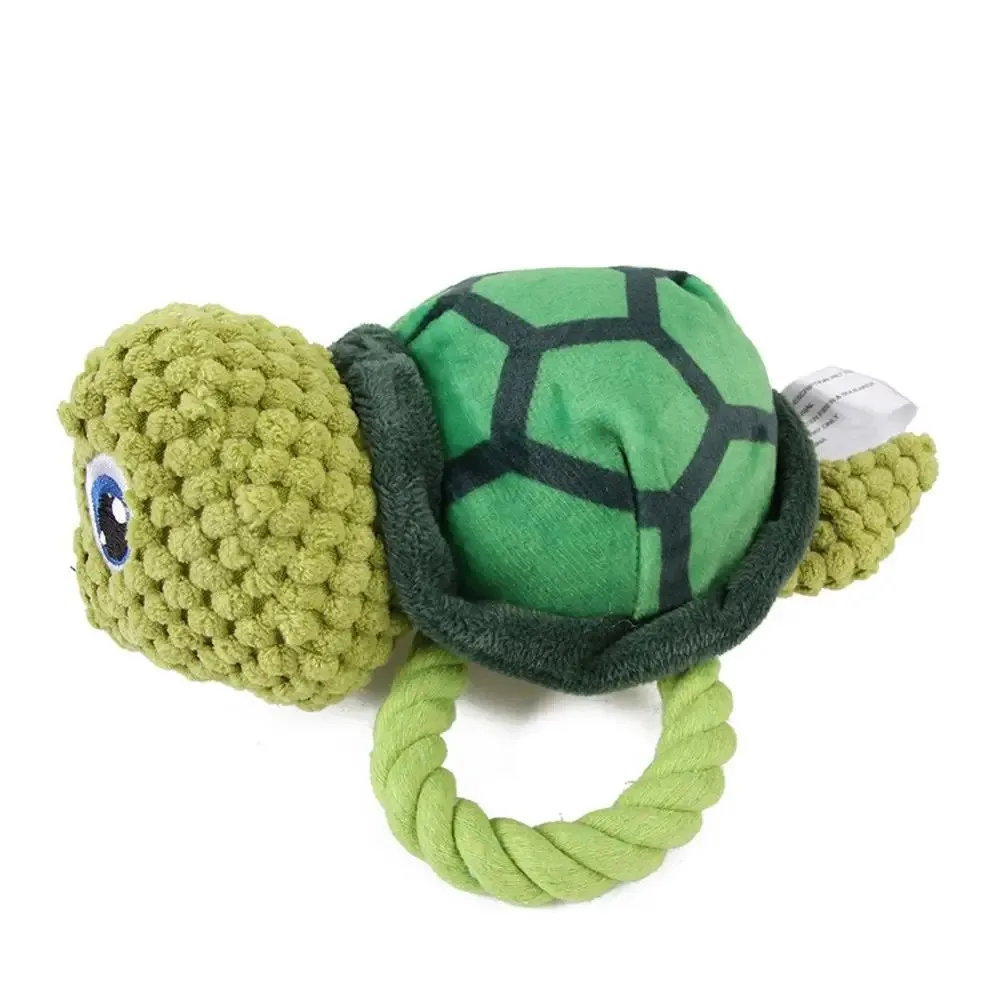 Dog Chew Toys Pet Puppy Squeaky Toy Cute Shark Toys Stuffed Squeaking Animals Plush Tortoise Training Chewing Toys Pet Supplies