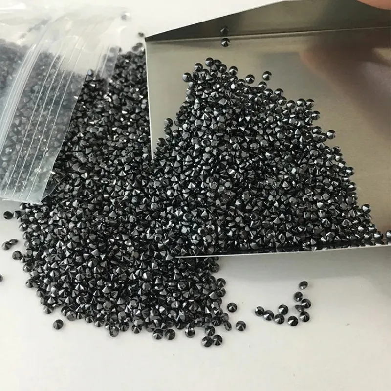 1.0ct / Pack Never Fade Black Color Small Sizes Loose Moissanite Stones from 0.7mm to 2.9mm for Moissanite Jewelry Making