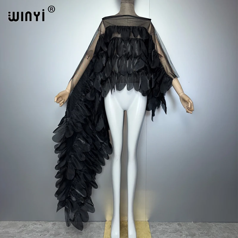 WINYI Summer Cape Sexy Women's Tops Outer Tower Irregular Sleeve Top Monocolour Fashion Poncho