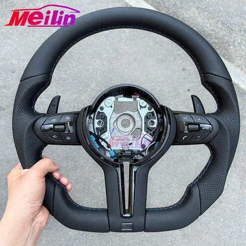 Suitable for BMW M3 M5 F10 F30 F20 F21 F22 F31 F32 F33 F34 F36 F15 F25 F26 F01 F07 modified all black warrior steering wheel