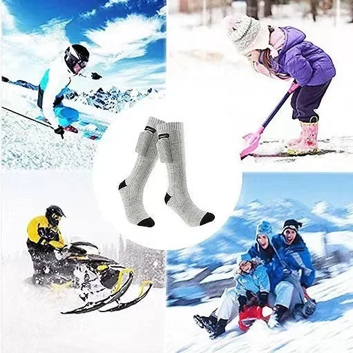 Cross-border hot-selling heating , power bank electric heating socks, three-speed temperature control heating socks