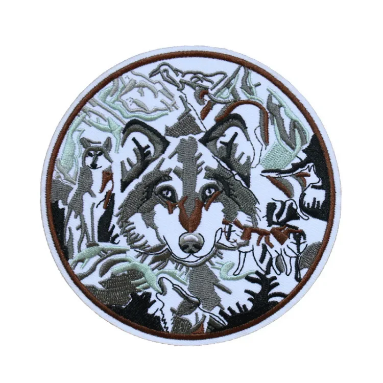 1PCS Punk Wolf Series Patches for Clothes Animal Sticker On Clothing Diy Patch Cool Coat Appliques Garment Decor Parches