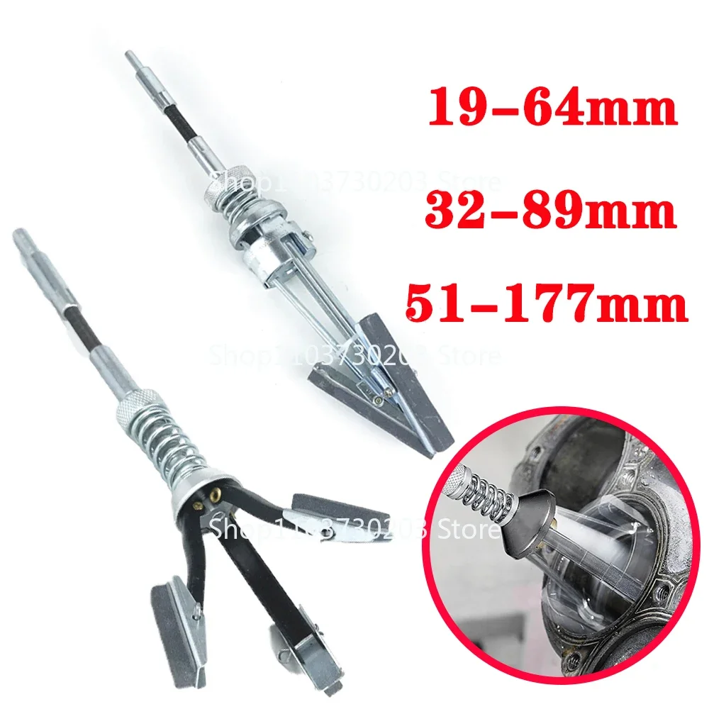 Three-jaw Cylinder Sander Inner Diameter Grinder Steel Car Engine Brake Cylinder Bore Hone Tool Flexible Shaft Honing 19-64mm