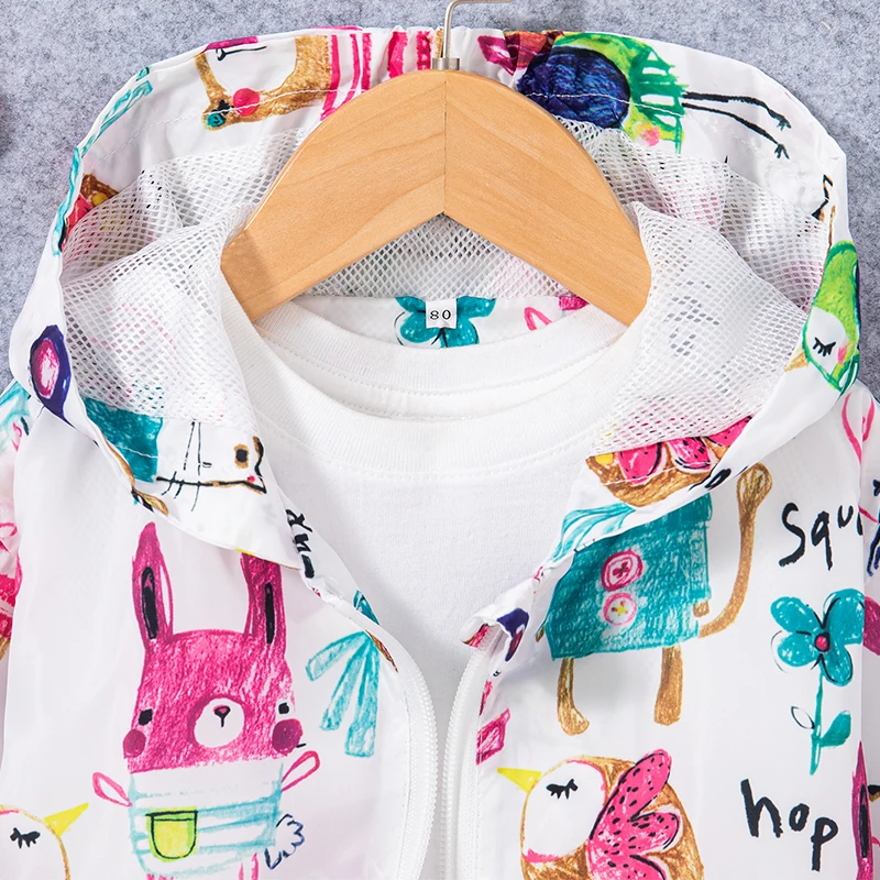 New Color Cartoon Graffiti Baby Boy Jacket For Spring And Autumn, Windproof And Warm Children\'S Clothing (9 Months -4 Years Old)