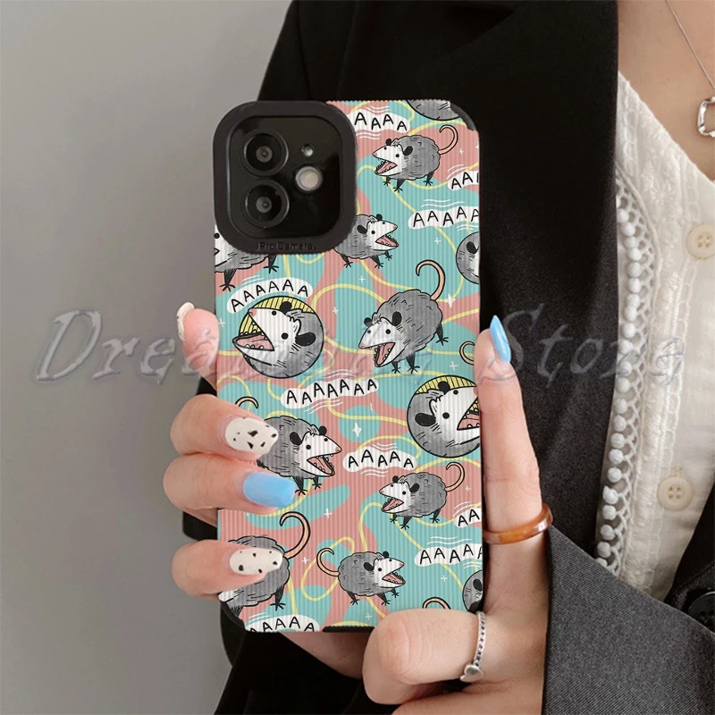 Opossum Screm Phone Case for Iphone 11 Pro Max Iphone 12 Pro Max Iphone 13 Pro Max Iphone 14 Pro Max Case