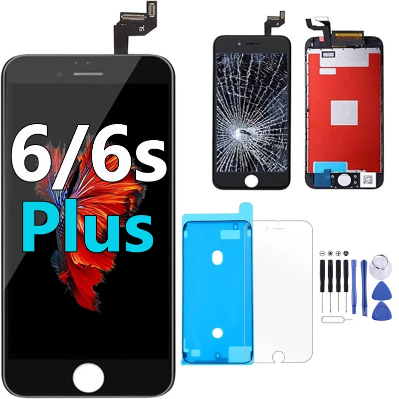 

For iPhone 6 6 Plus 6s Plus A+ LCD Screen Replacement Assembly with 3D Touch Digitizer Full Display Repair Parts with Tools Kit
