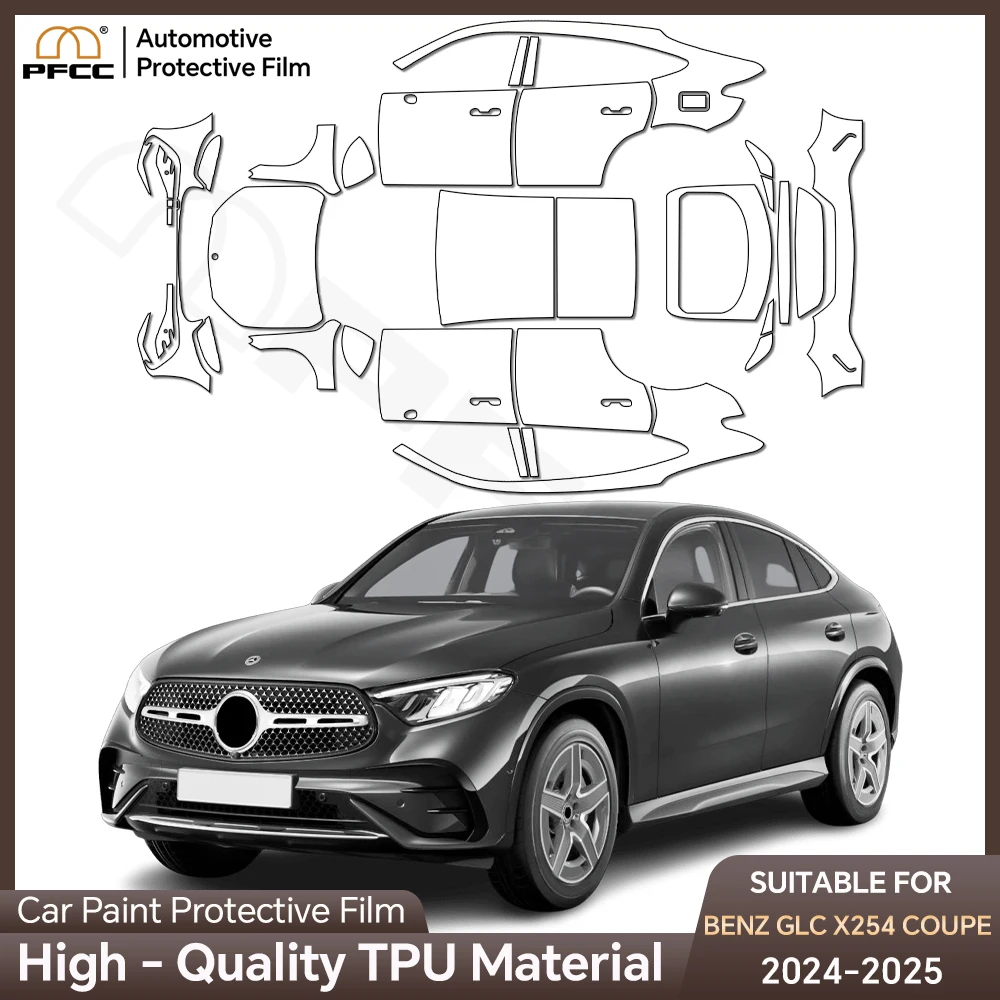 

Paint Protection Film for Mercedes-Benz GLC X254 Coupe 2024 2025 TPU Car Anti Scratch Pre-Cut Car Body Clear Bra Clear Bra PPF
