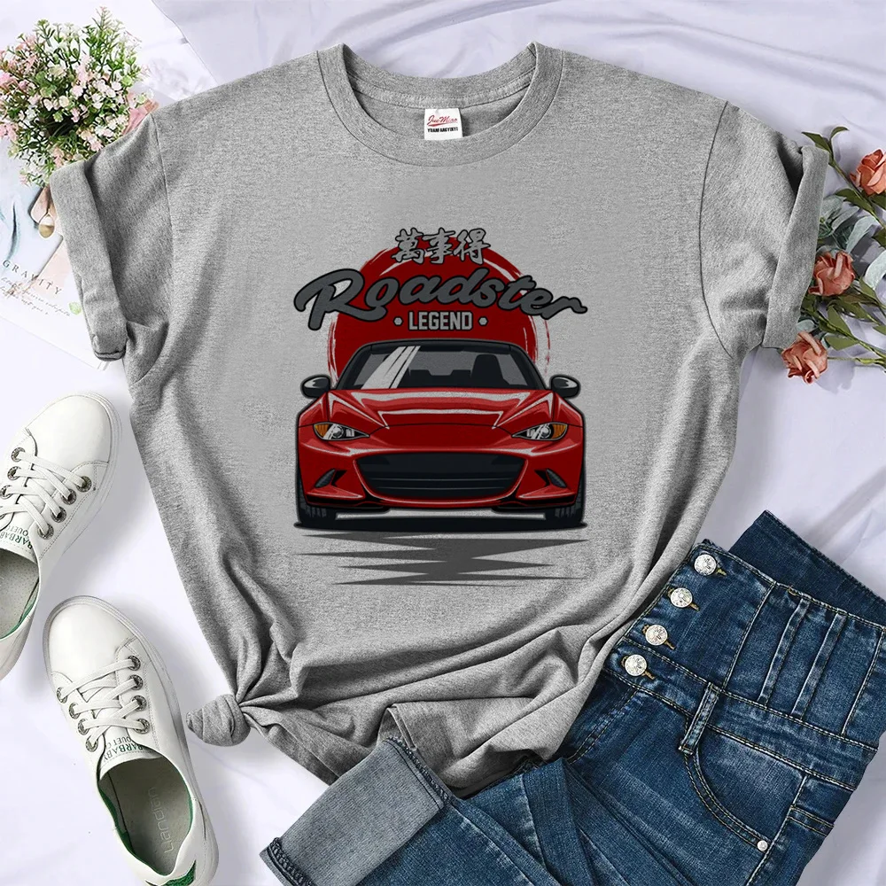 Camiseta Miata feminina, T engraçado Harajuku, roupas japonesas do anime