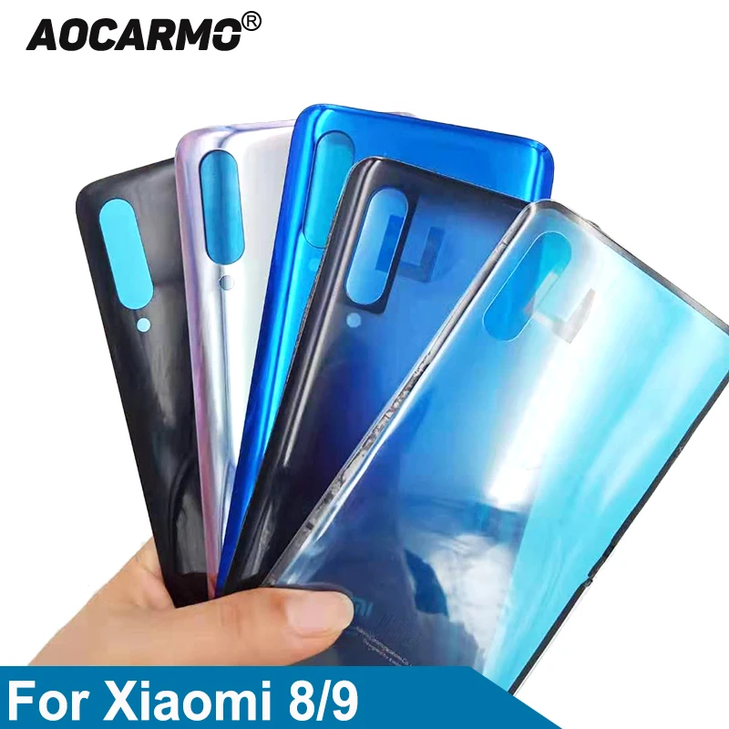 

Задняя крышка Aocarmo для Xiaomi Redmi 9 Mi9, прозрачная задняя крышка батарейного отсека, запасные части