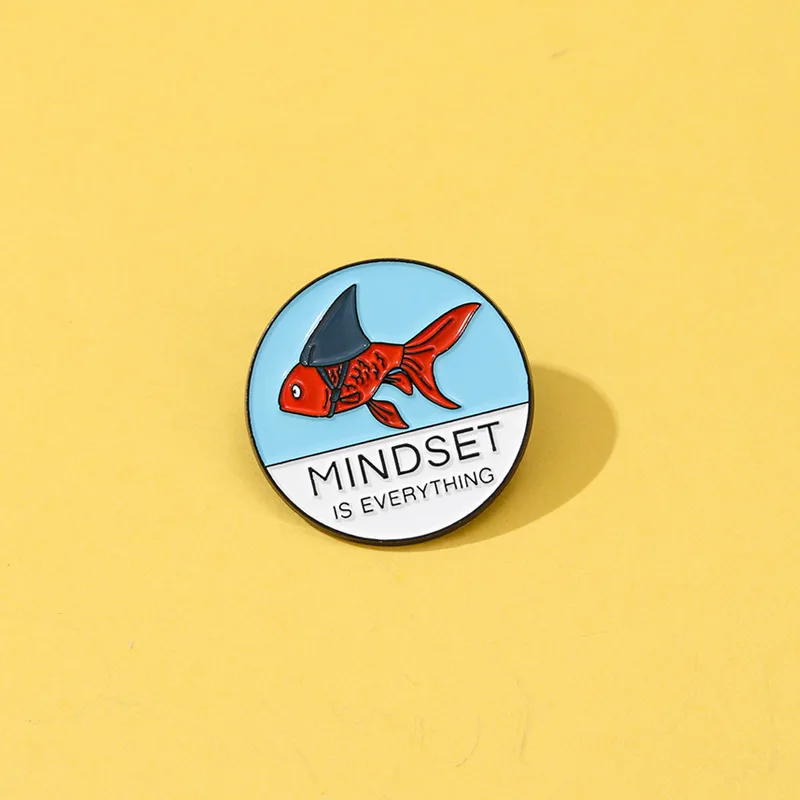 Cute Cartoon Goldfish Letter Design Brooch Alloy Badge Pin Fashion Accessory For DIY Bag Clothing Hat Scarf Jeans Decor Commute