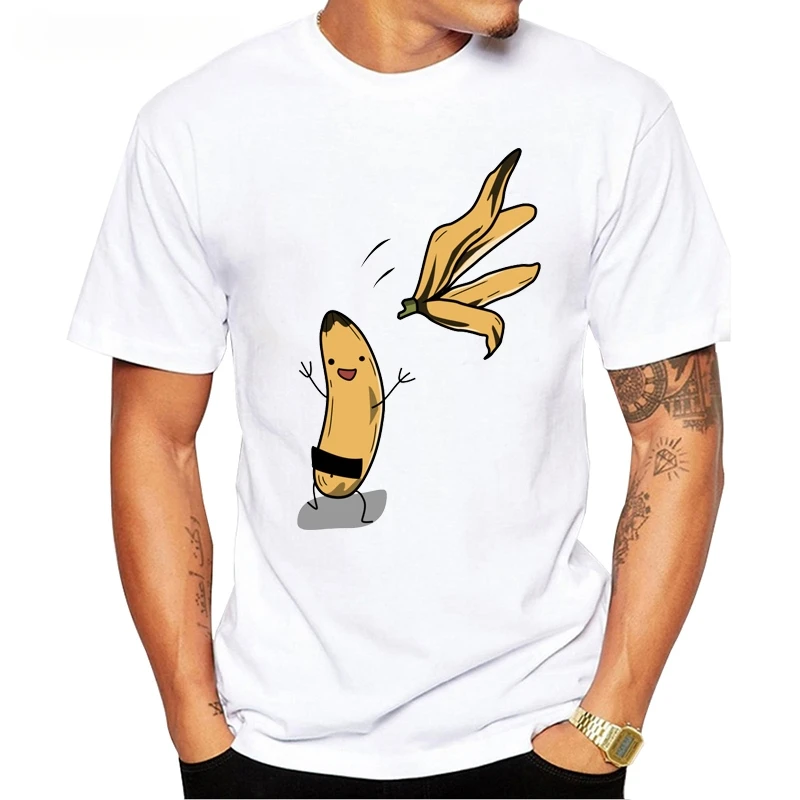 heavyweight Informal New Arriva TEEHUB Men's New Fashion Happy Banana Design Sale Short Sleeve Cool Printed Tops Hipster Tee