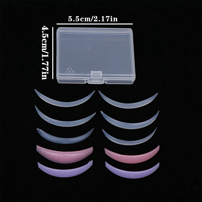 5 Pairs Silicone Eyelash Perm Pads Lashes Rods Shield Lifting 3D Eyelash Curler Accessories Applicator Makeup Tool