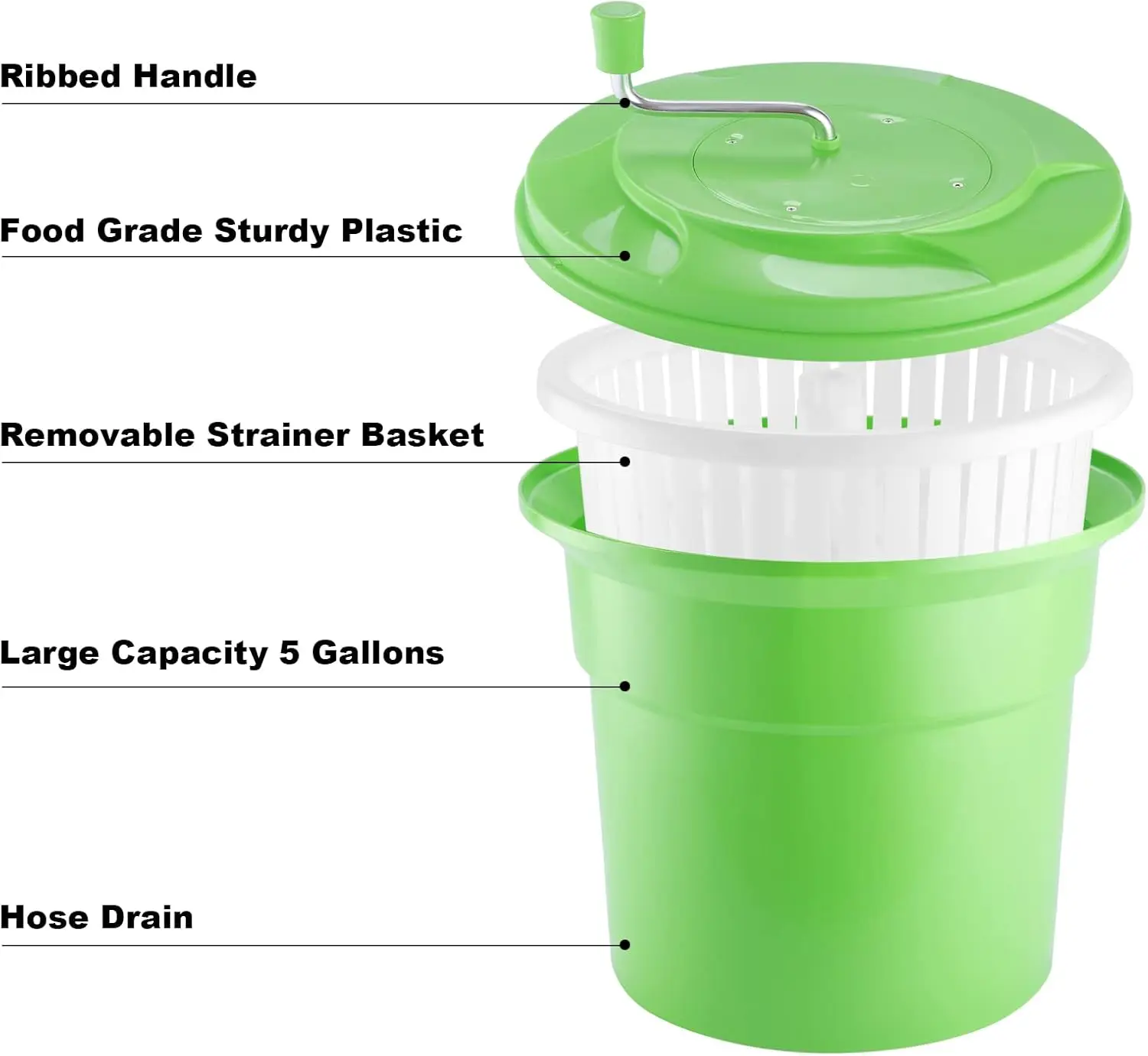مبيعات المصنع مباشرة جالون كبير تجاري دليل سلطة الدوار/مجفف