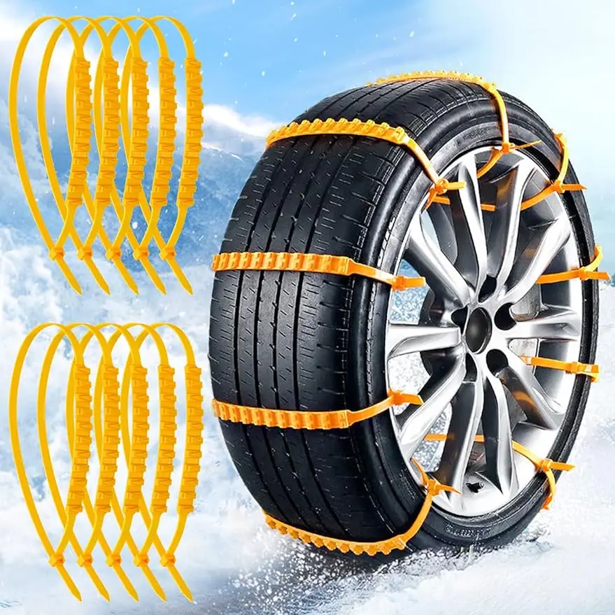 

24PCS Emergency Anti Skid Car Tire Chains Non-Slip Snow Chains Cable Tie Mud Survival Security Multi Function Snow Univer