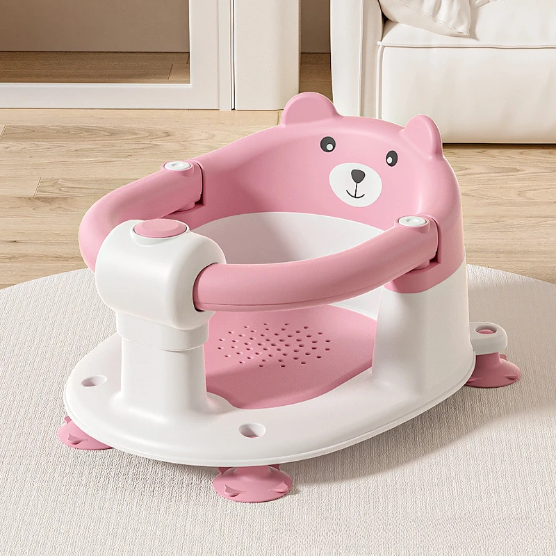 New Baby Seat Children Bath Artifact Can Sit Baby Bath Chair Bath Tub Bracket Non-slip Stool Free Hands