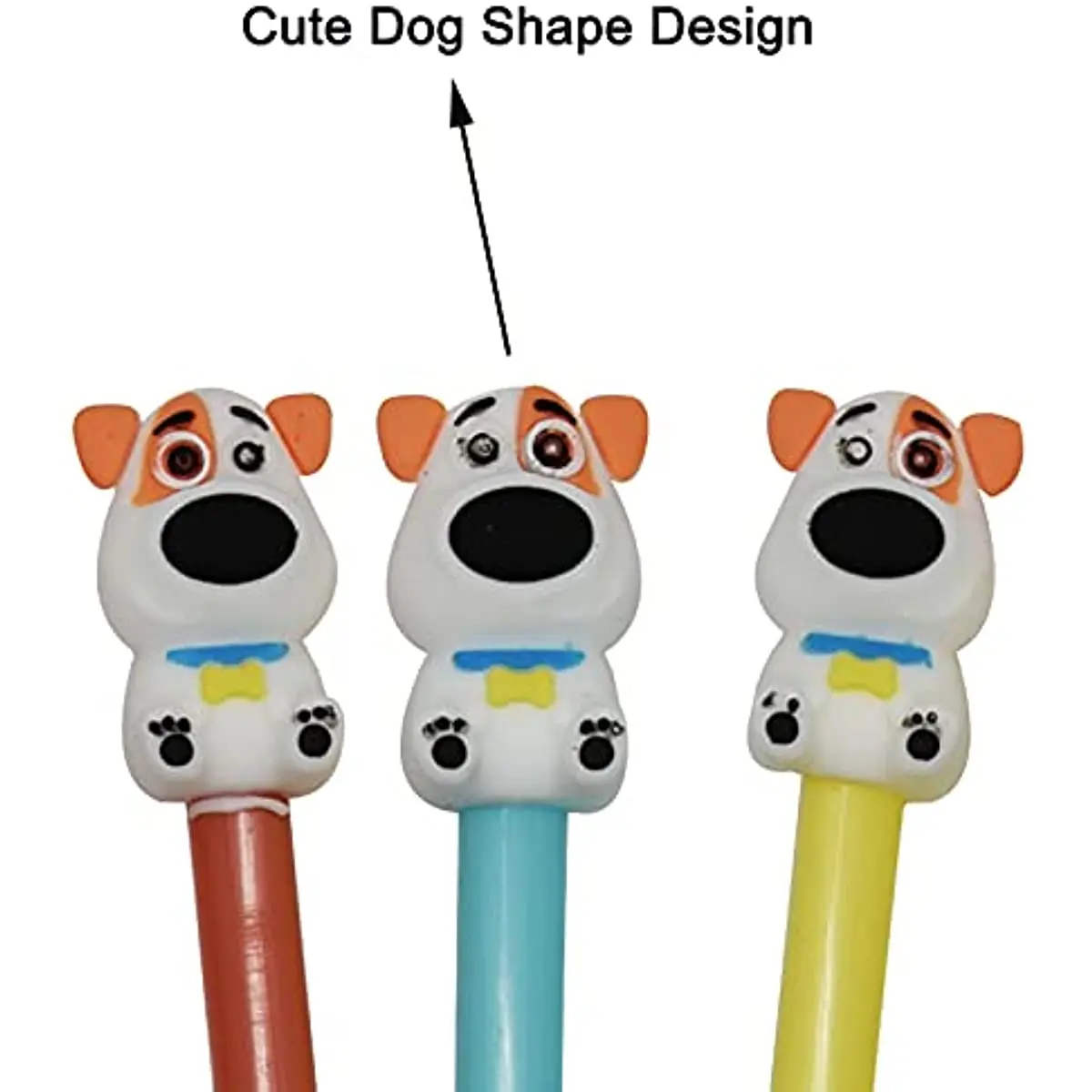 Imagem -03 - Gawk Dog Gel Canetas Conjunto Bonito dos Desenhos Animados 3d Animal Puppy Canetas Sentado Pet Cães Black Ink Bow Escola Escritório Papelaria 24 Pcs Atacado