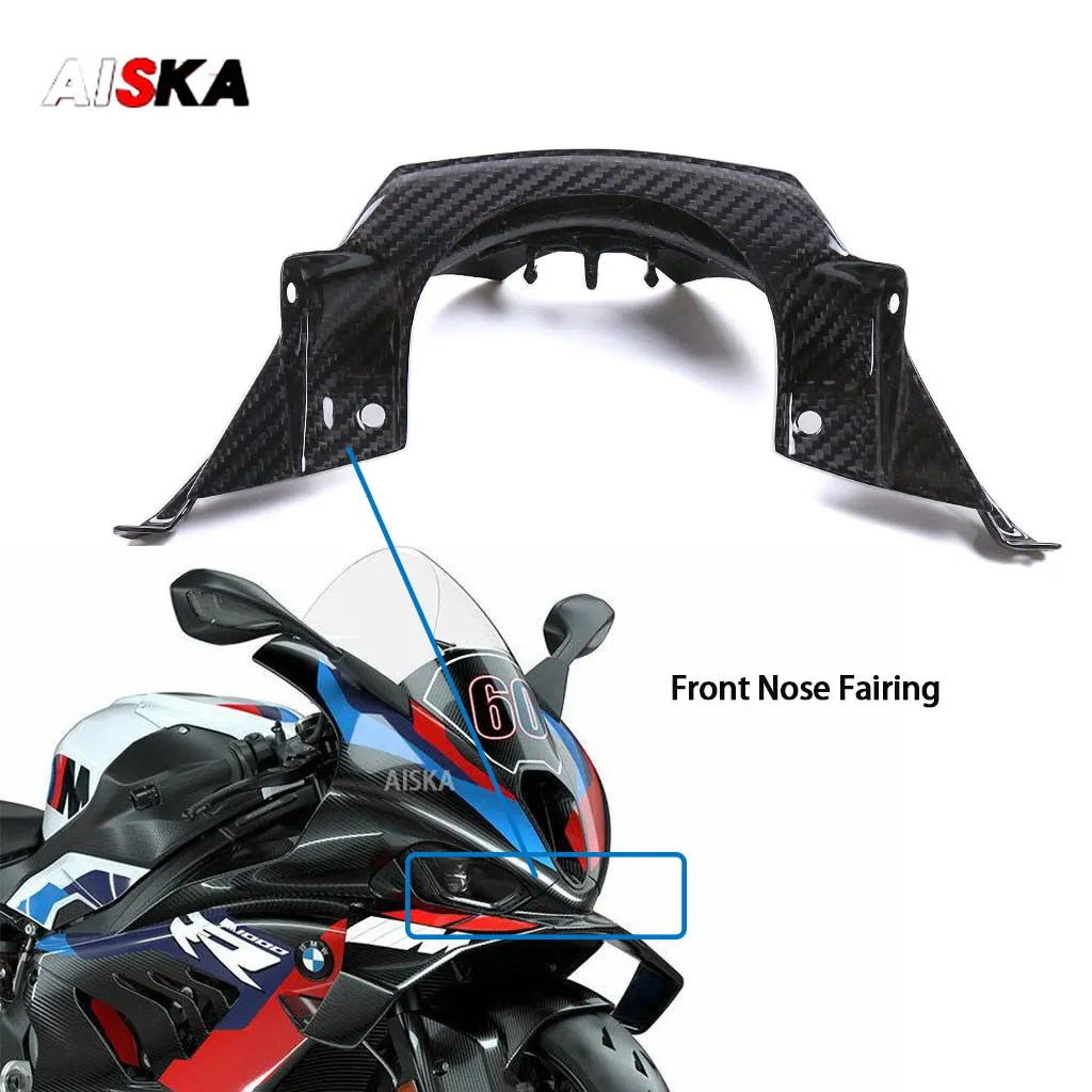 For BMW M1000RR M1000 RR 2023 2024 3K Carbon Fiber Motorcycle Accessories Front Nose Fairing Air Intake Lower Cover Guard Cowls