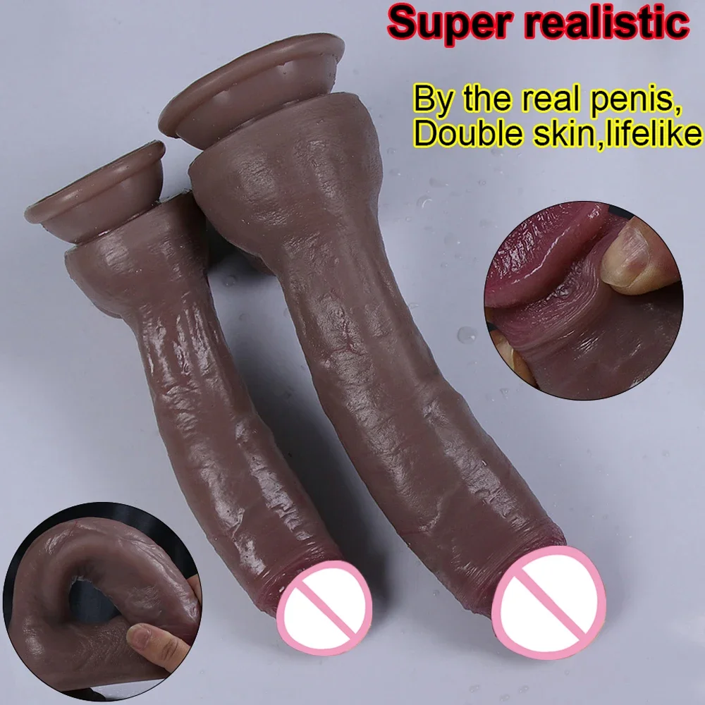 Super Realistic Dildo Soft Silicone Big Penis Cheap Couples Sex Toy Thrusting Suction Cup For Adults G-Spot Stimulator Sexy Shop