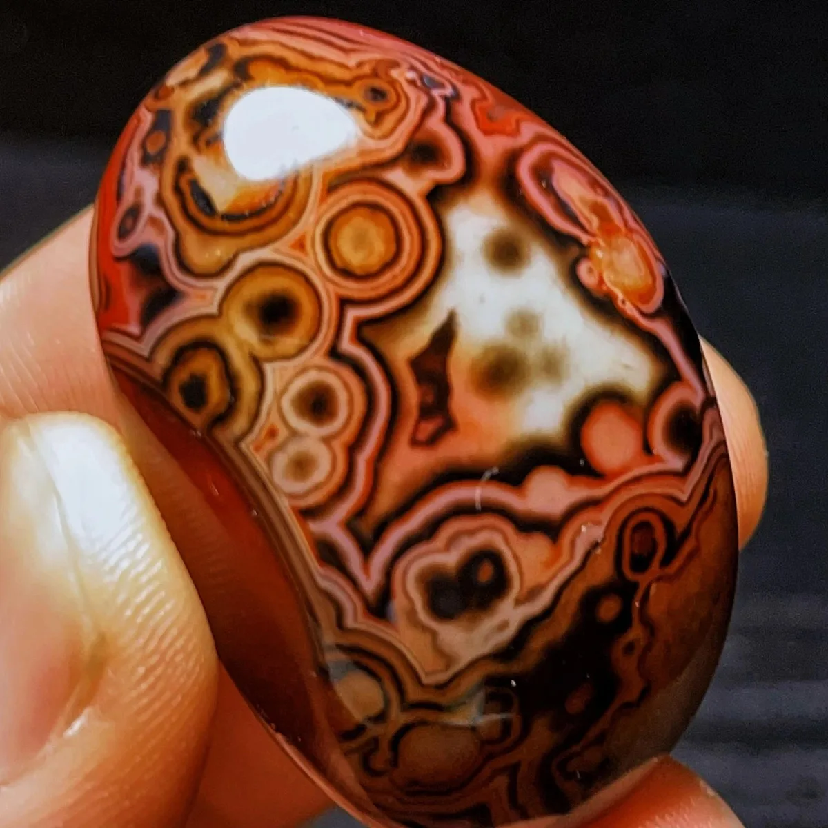 4PC Stone Art Translucent Beauty Banded Agate, Tumbled Polished Stone, Crystal Display, Natural Stone, Table Display