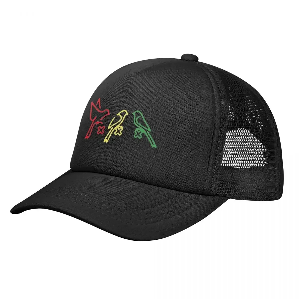 Bob Marley Trucker Hats Adult Hip-Hop 3 Little Birds Dad Hat Sun Hats Sun Hat Adjustable Polyester Mesh Baseball Cap Summer