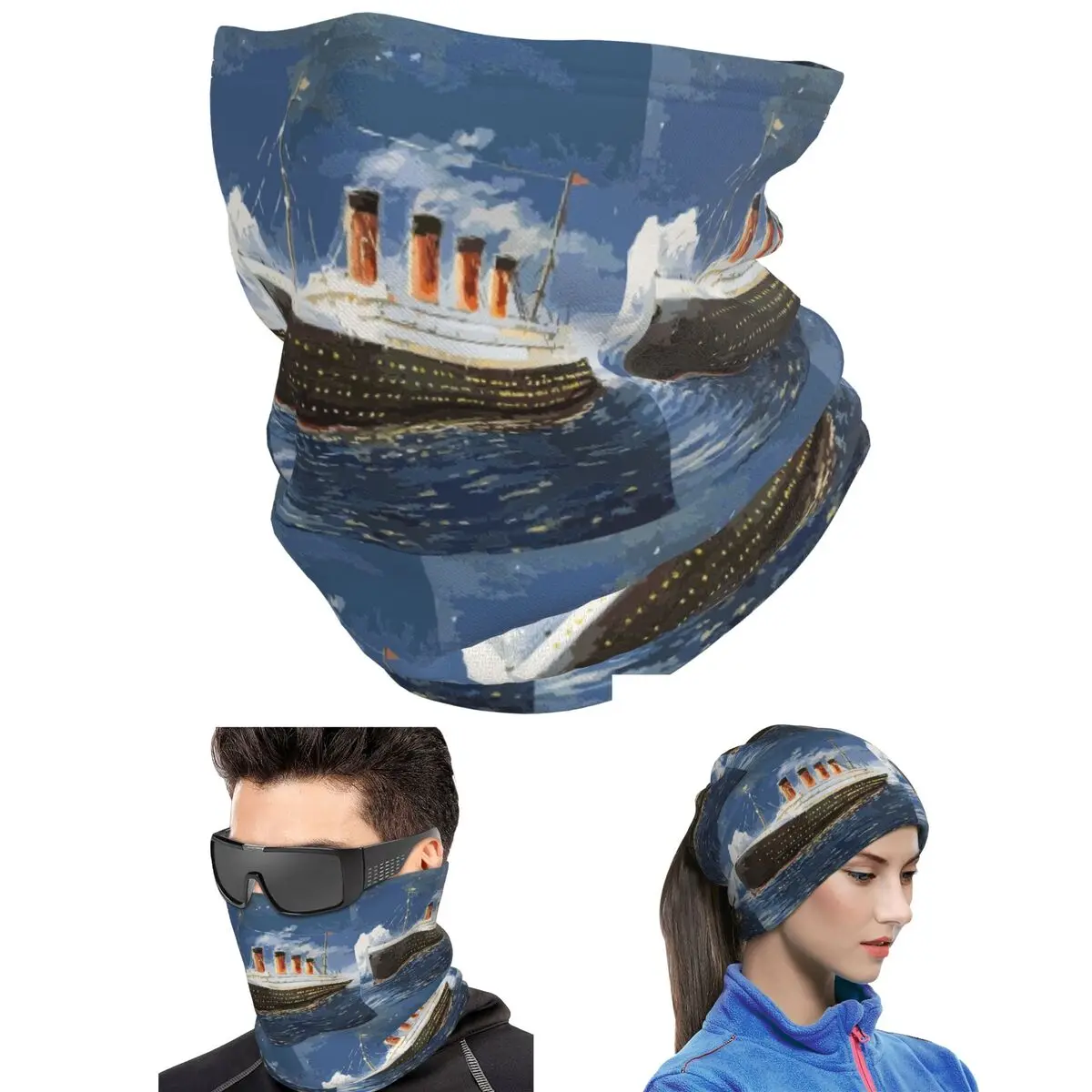 The Most Popular Ship Of All Times, Titanic. Bandana Neck Cover Printed Wrap Mask Scarf Outdoor Sports Face Mask Unisex Adult
