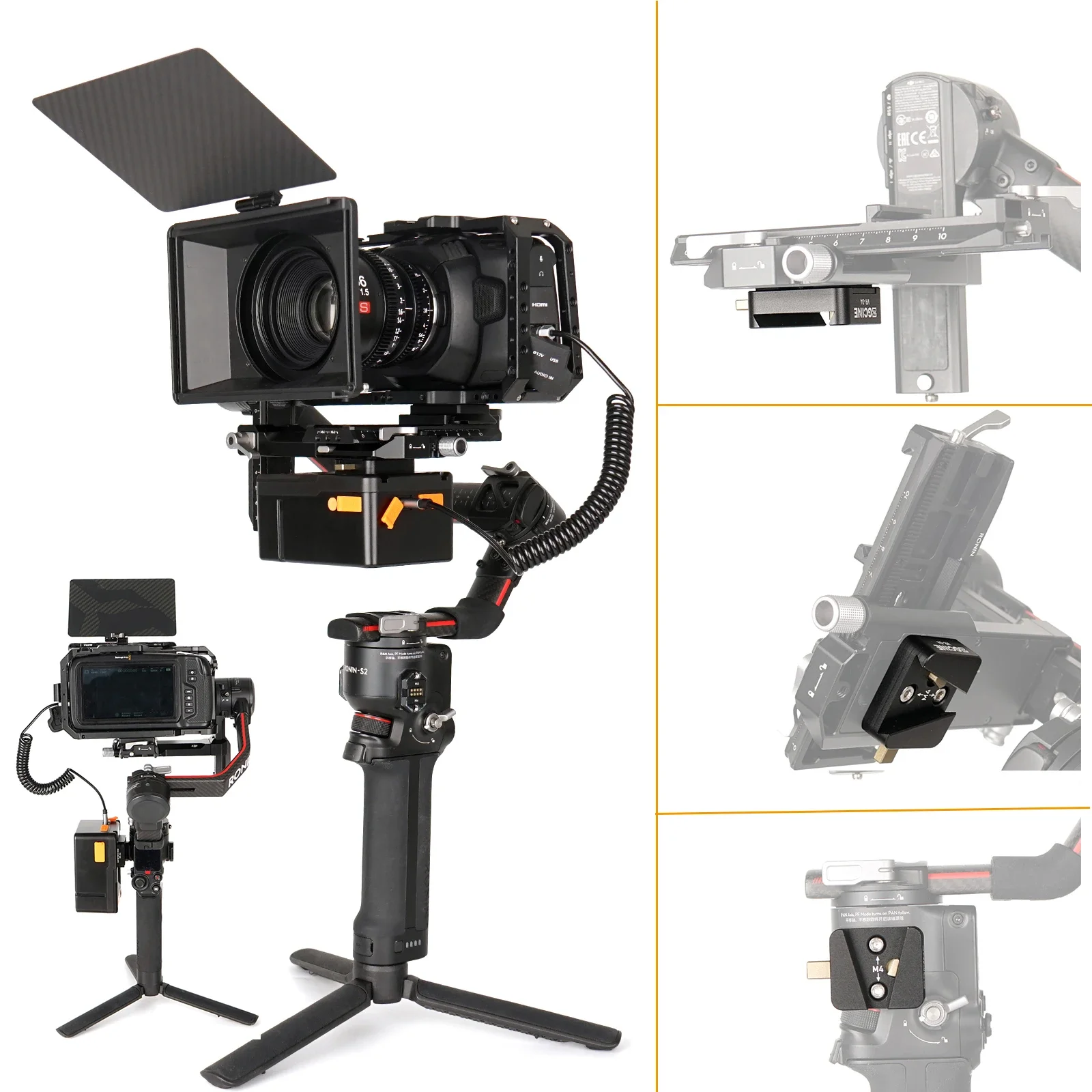 ZGCINE VR-04 V Mount Battery Plate for Dji Ronin S2/s3 Stabilizer Camera Accessory V Mount Battery V-Lock Plate Adapter