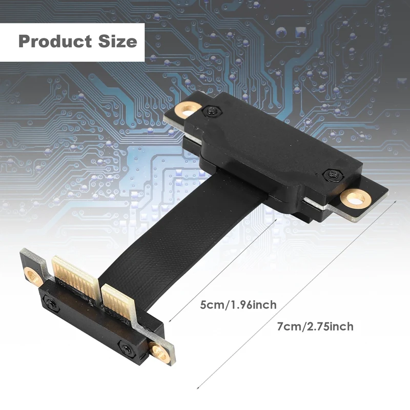 PCIE X1 Riser-Kabel Dual 90 Grad rechtwinkliges PCIe 3.0 x1 bis X1 Verlängerungskabel 8 Gbit/s PCI Express 1X Riser-Karte
