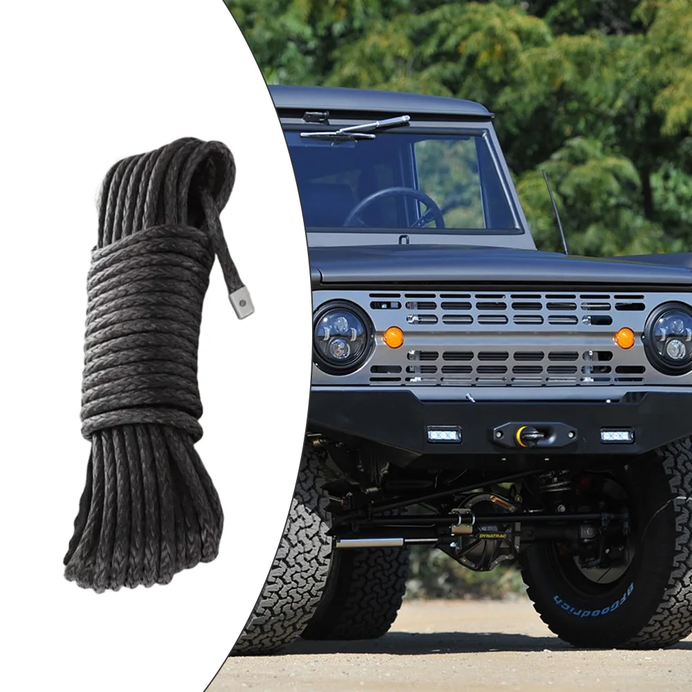Car Truck Winch Cable 9mm x26m 26500lbs Universal For ATVs UTVs Trailers Off-Road Vehicles Car Truck Winch Cable