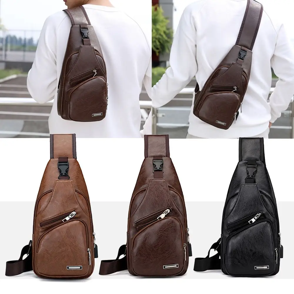 

Outdoor Crossbody Boby Travel USB Charging Shoulder Bag Sports Handbag Chest Pack