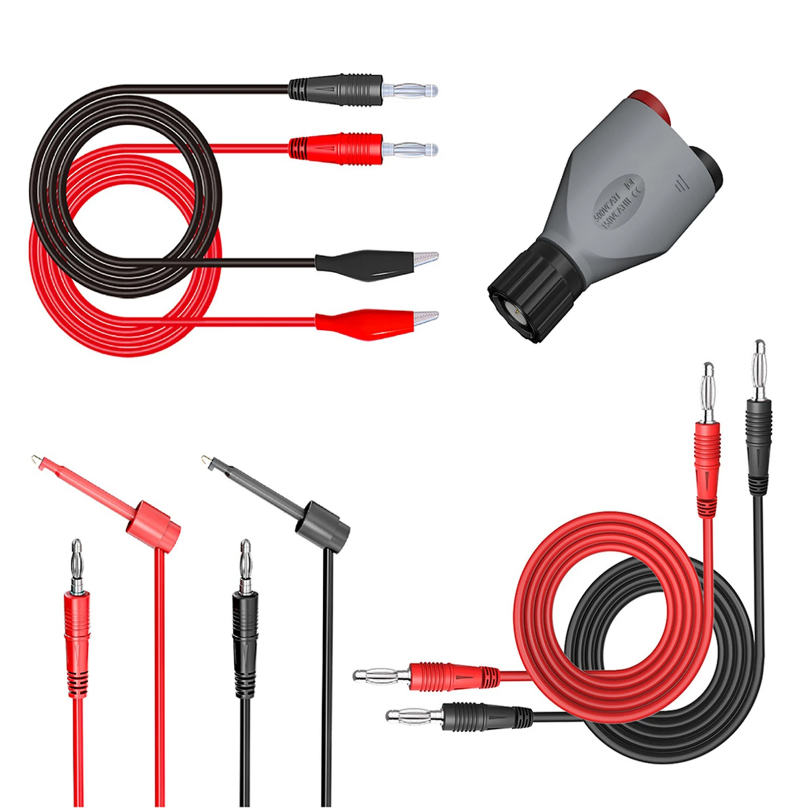 1set Banana Test Leads Kit BNC Male Connector To Banana Socket Oscilloscope Accessory For Quick Electrical Connections