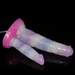 Liquid Silicone Shaped Penis Double Head Female with Affine Water Flush Dildo Sex Toys Massage Masturbation 1