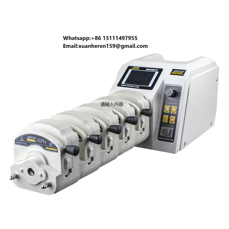 JIHPUMP  Rs485 Industrial Peristaltic Pump Dual Multi 2 4 8 Channel Head for Water Liquid Dispensing Dosing