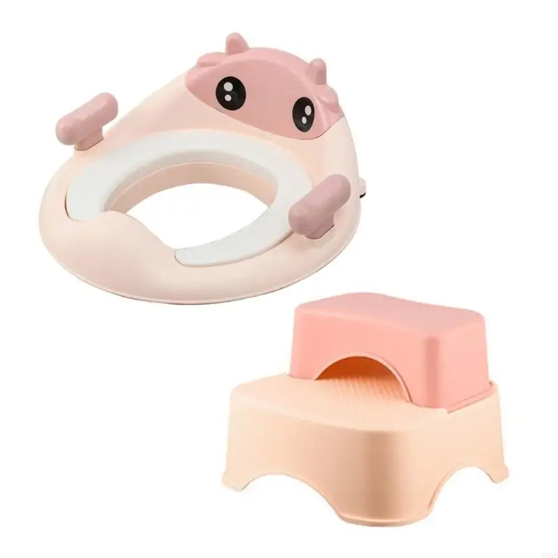 95AE وسادة مقعد المرحاض للأطفال الصغار قابلة للفصل، نسيج بولي يوريثان دافئ، دعم قوي للتجميع السريع #5