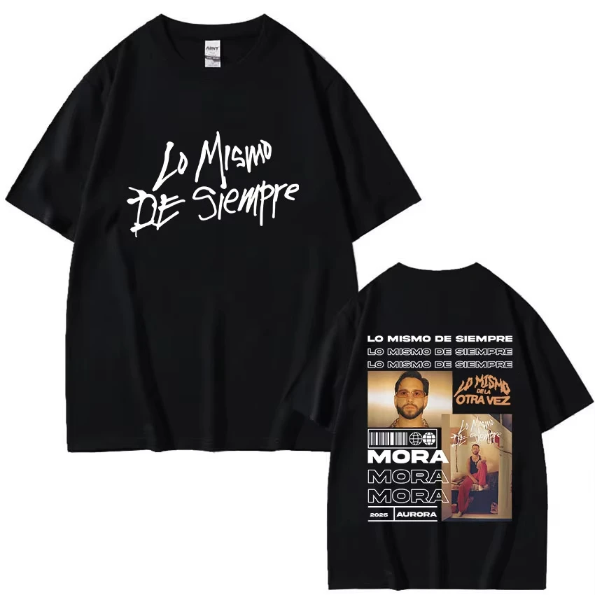 

Rapper Mora 100%cotton men's O-neck shirt 2026 tour graphics New Women's summer Rock Gothic HipHop High Quality luxury Tshirt