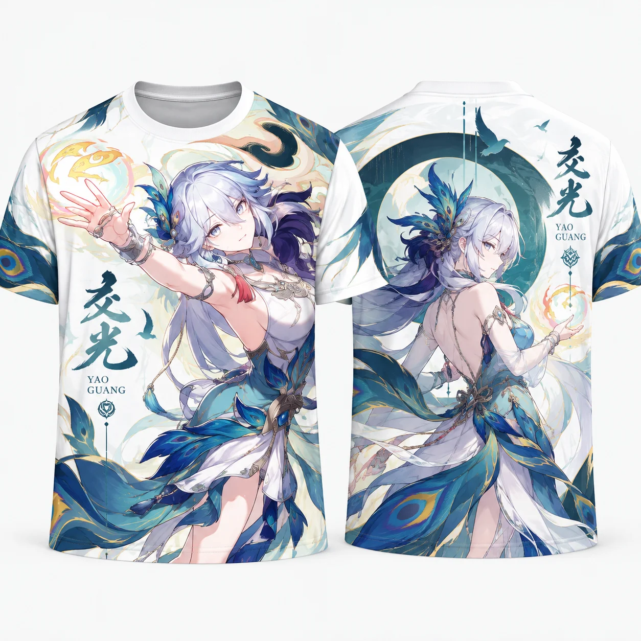 Honkai Star Rail HSR Anime Grafik-T-Shirt, Ashveil Sparxie, Yao Guang, Jersey mit Allover-Print, atmungsaktives, schnelltrocknendes T-Shirt. – Detail 4