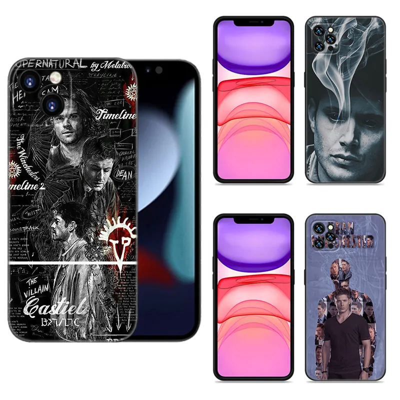 Supernatural Phone Case For Apple iPhone 12 13 Mini 11 14 15 Pro Max 7 8 Plus X XR XS SE 2020 2022 Black Silicone Case