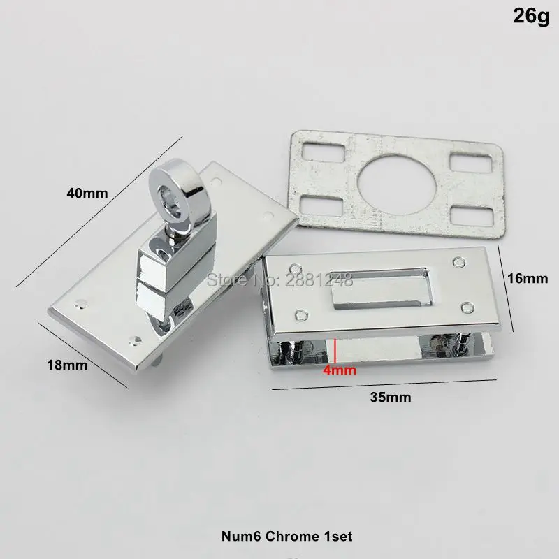 New Rectangle Eyelets Hanger Metal Lock for Bag Hardware Wholesale Fashion a Set of Locks Fitting Woman Handbag Bag Accessories