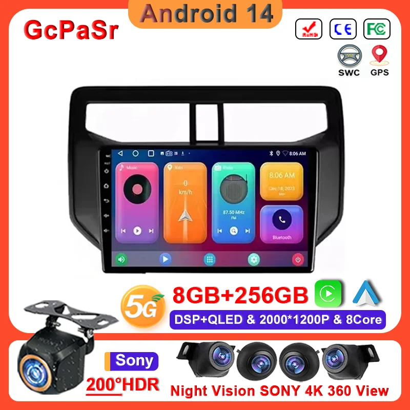 

Android 14 For Toyota Rush 2018 2019 Car Radio Dash Cam Multimedia Player Navigation GPS No 2din DVD 5G WIFI BT Screen Head Unit