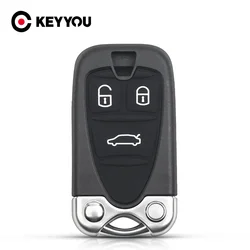 KEYYOU 1PCS NEW Remote Car Key Shell For Alfa Romeo 159 Brera 156 Spider 3 Buttons Key Cove Case with Uncut Insert Blade