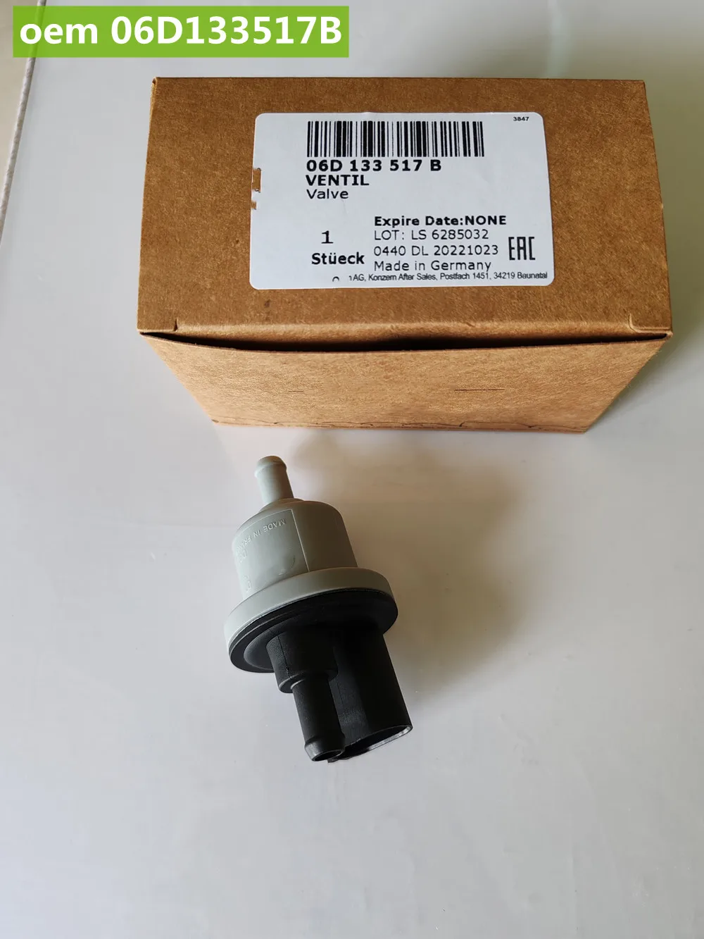 Made In Germany 06D-133-517-B For Audi Q7 VW Passat CC Touareg OEM Vapor Canister Purge Solenoid 06D133517B 04E906517A