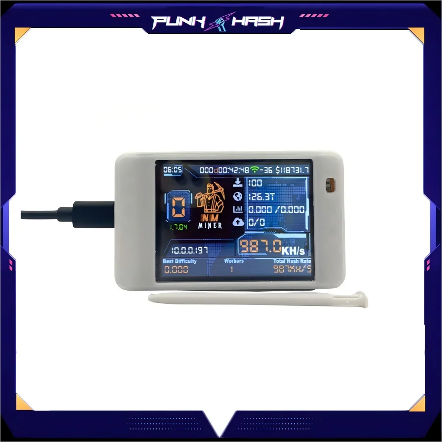 

Bitcoin NerdMiner ESP32 Solo Miner Дисплей 2,8 дюйма | Машина для майнинга криптовалютирой 1060 кГц/с | NMMiner ESP32-2432S028R