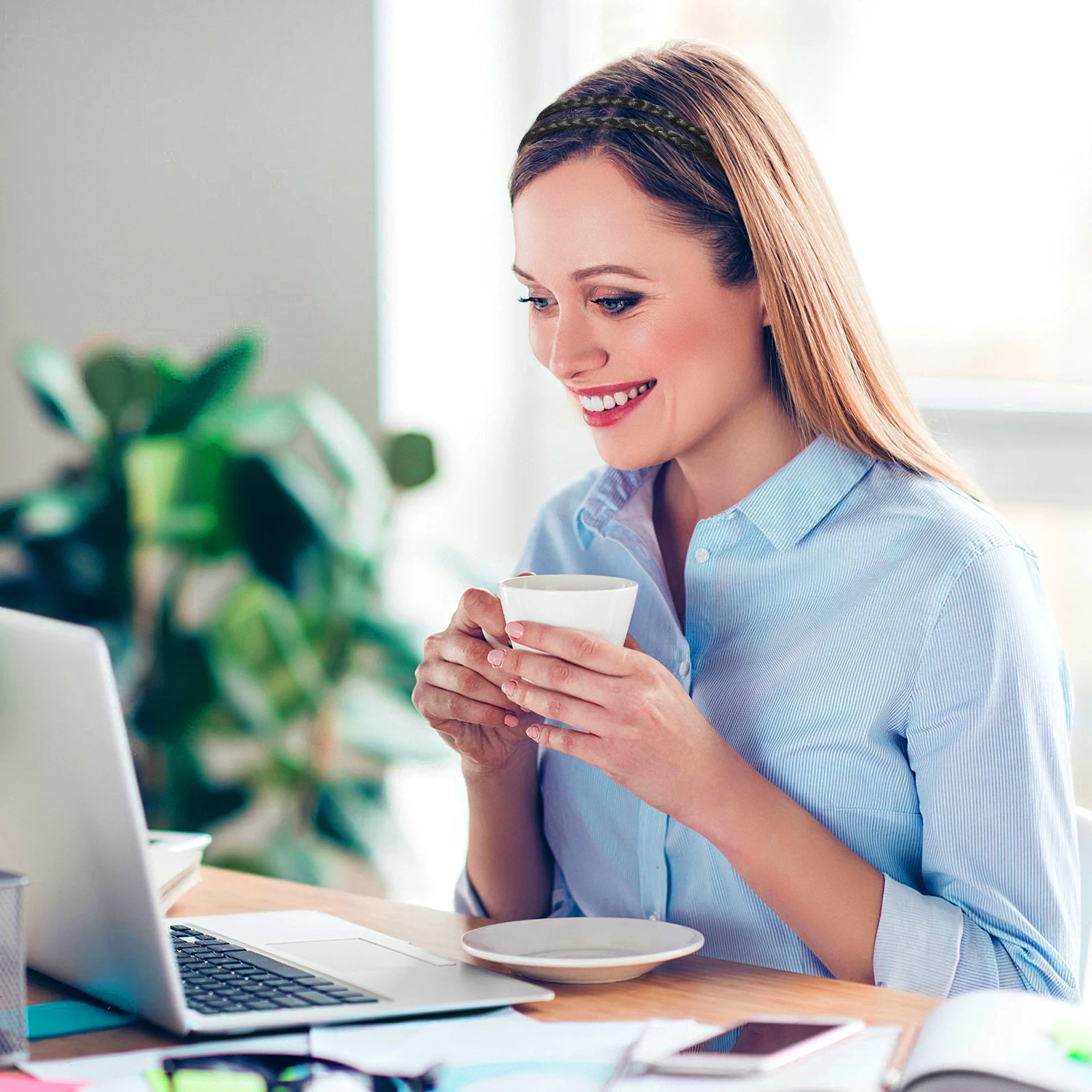 

4 Pcs Hairband Headband Plaited Braids Bands Headbands Elastic Tiny Sports